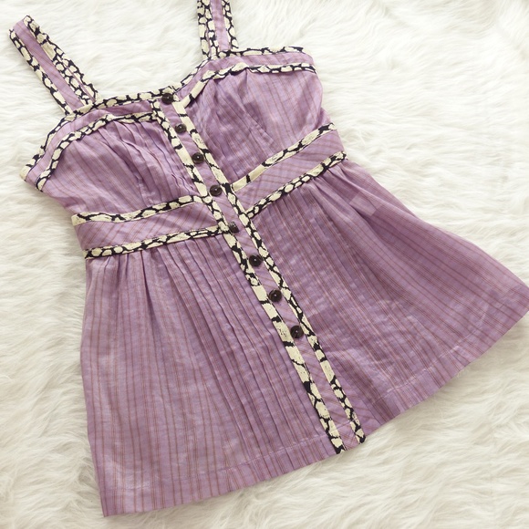 Tracy Reese Tops - Tracy Reese Purple Pleated Camisole Top